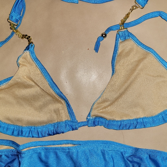 Cloris Murphy Swim Bling Triangle Top Tieside Bottom Skimpy Bikini